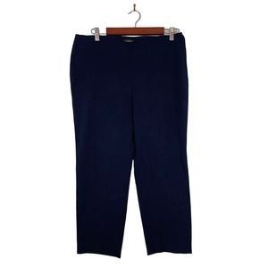 Talbots Heritage Side Zip Pants Navy Blue 14 Petite
